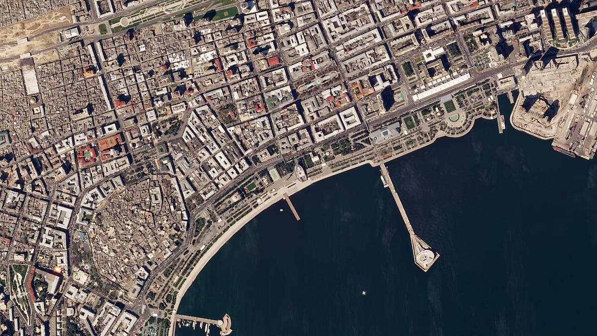 Baku City Circuit aerial view