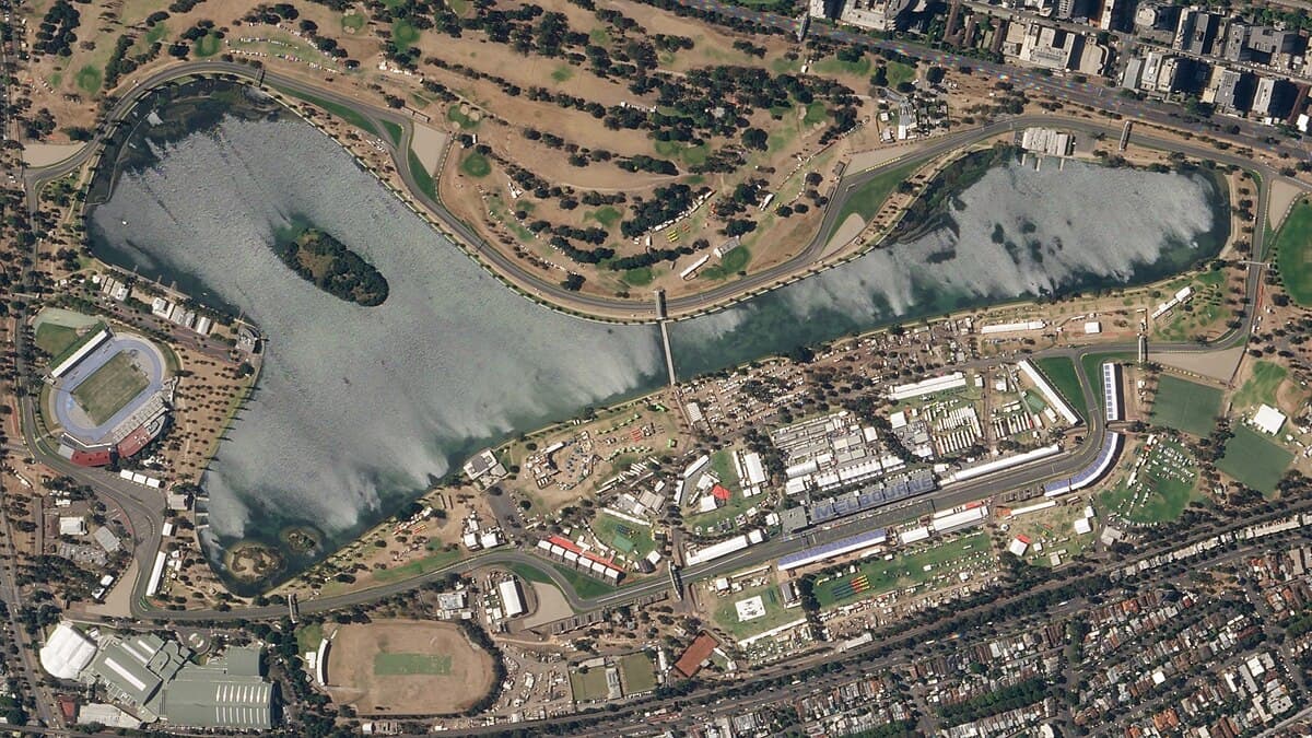 Albert Park Circuit aerial view