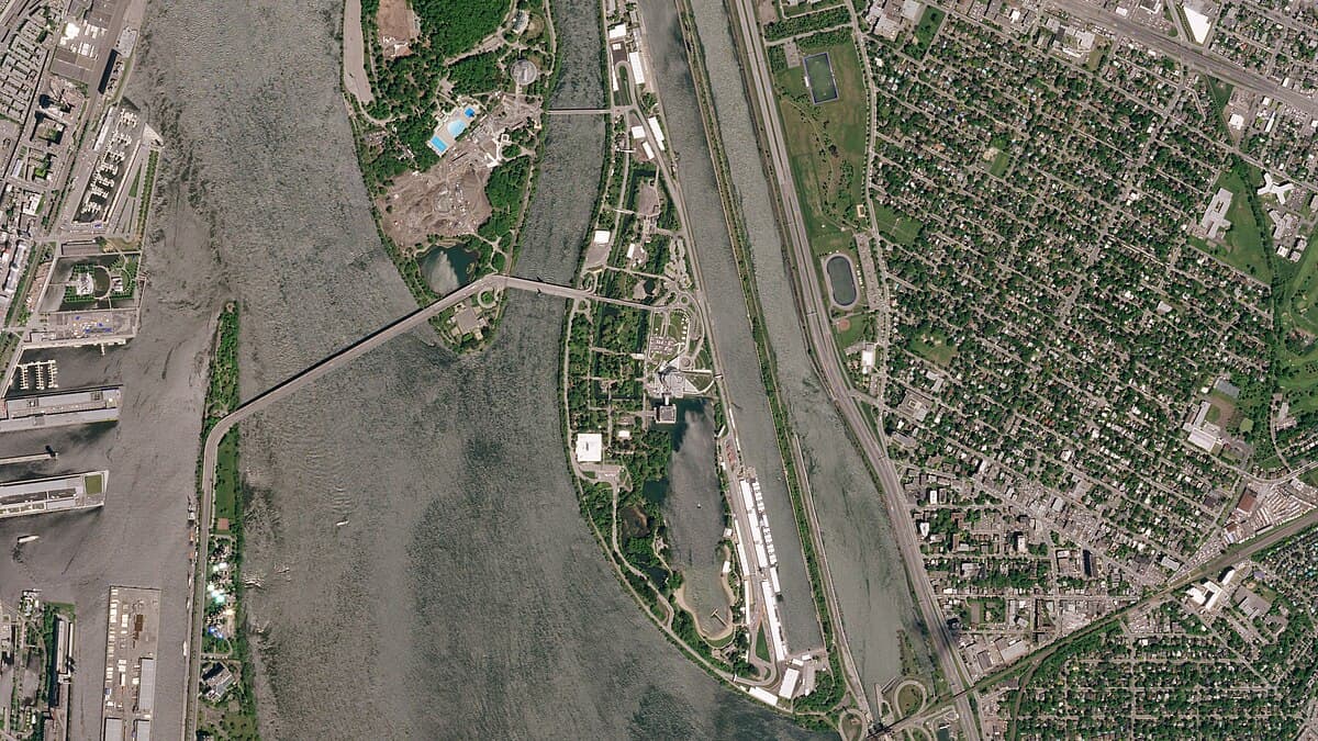Circuit Gilles Villeneuve aerial view