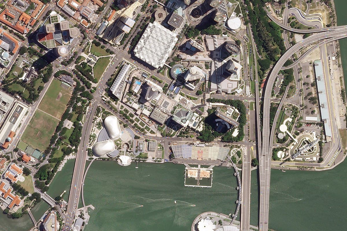 Marina Bay Street Circuit aerial view